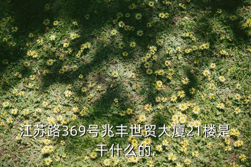 江蘇路369號兆豐世貿(mào)大廈21樓是干什么的.