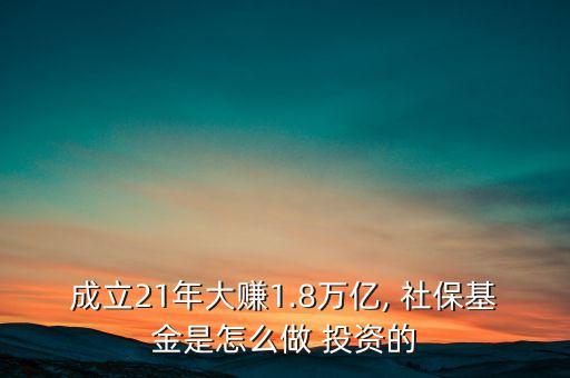 成立21年大賺1.8萬億, 社?；鹗窃趺醋?投資的