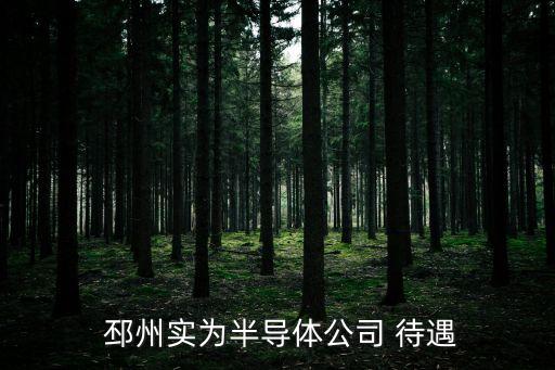  邳州實(shí)為半導(dǎo)體公司 待遇