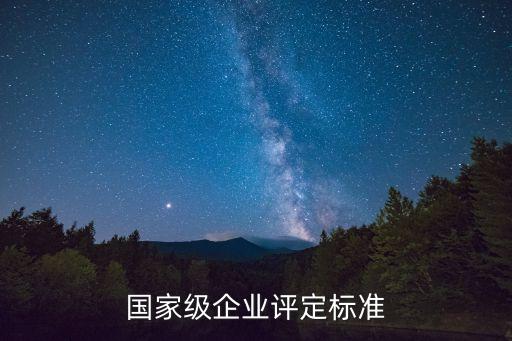 國(guó)家級(jí)企業(yè)評(píng)定標(biāo)準(zhǔn)