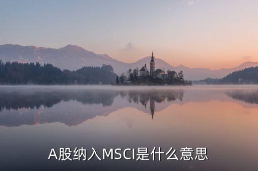 A股納入MSCI是什么意思