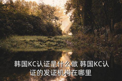  韓國KC認證是什么做 韓國KC認證的發(fā)證機構(gòu)在哪里