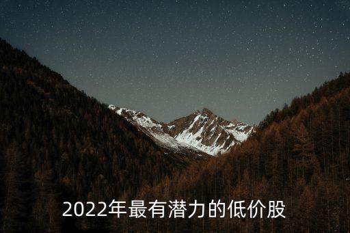 2022年最有潛力的低價(jià)股