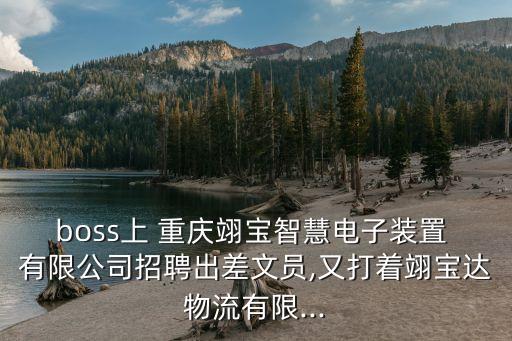 boss上 重慶翊寶智慧電子裝置 有限公司招聘出差文員,又打著翊寶達物流有限...