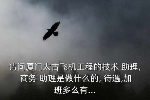 請(qǐng)問(wèn)廈門(mén)太古飛機(jī)工程的技術(shù) 助理, 商務(wù) 助理是做什么的, 待遇,加班多么有...