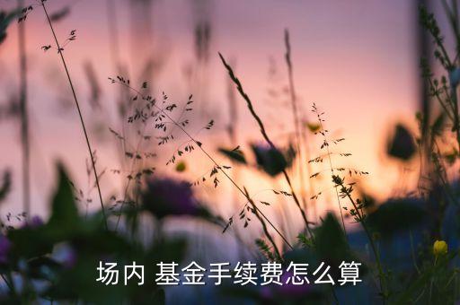 場內(nèi) 基金手續(xù)費(fèi)怎么算