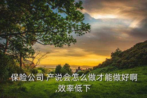 保險(xiǎn)公司產(chǎn)說(shuō)會(huì)重要性,續(xù)期對(duì)保險(xiǎn)公司的重要性