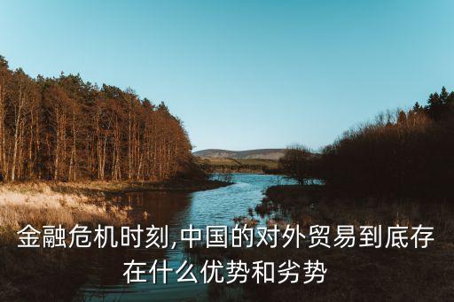 金融危機(jī)時(shí)刻,中國(guó)的對(duì)外貿(mào)易到底存在什么優(yōu)勢(shì)和劣勢(shì)