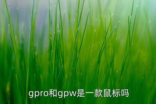  gpro和gpw是一款鼠標嗎