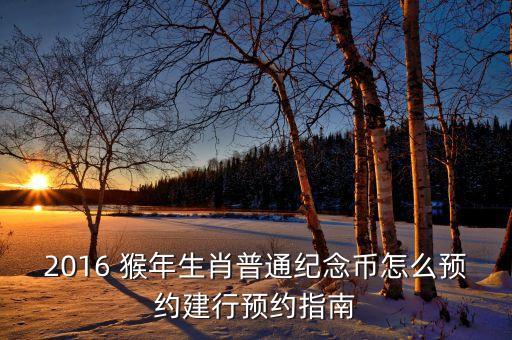 2016 猴年生肖普通紀(jì)念幣怎么預(yù)約建行預(yù)約指南