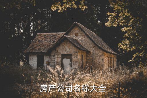 房產(chǎn)公司名稱大全