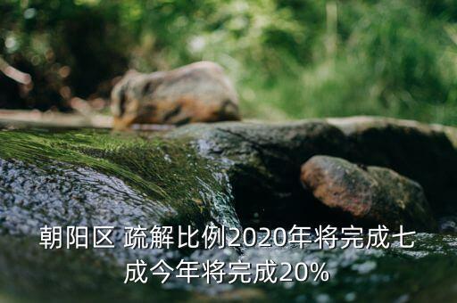 朝陽區(qū) 疏解比例2020年將完成七成今年將完成20%