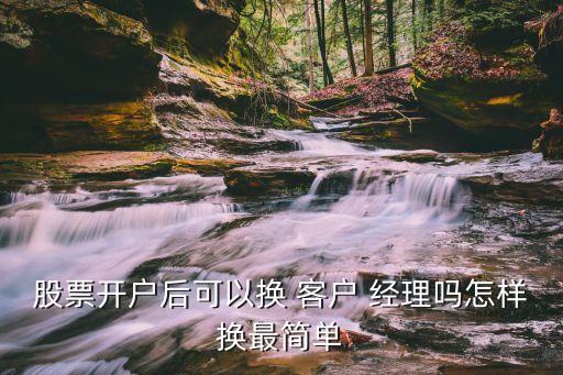 股票開(kāi)戶后可以換 客戶 經(jīng)理嗎怎樣換最簡(jiǎn)單