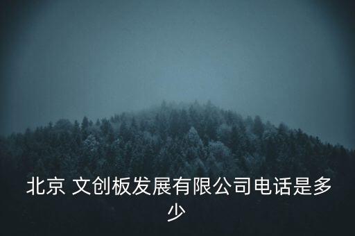  北京 文創(chuàng)板發(fā)展有限公司電話是多少