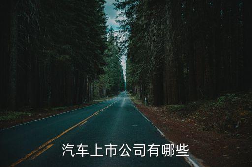 汽車上市公司有哪些