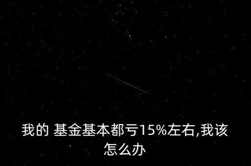 我的 基金基本都虧15%左右,我該怎么辦