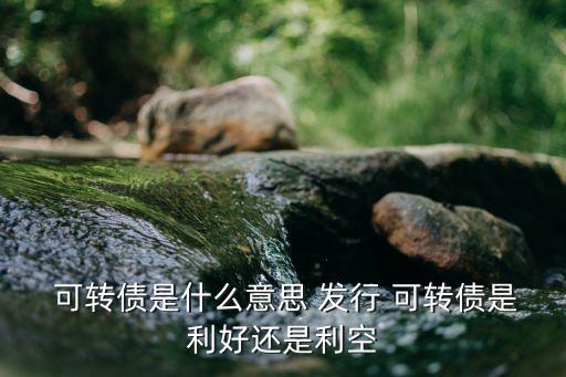  可轉(zhuǎn)債是什么意思 發(fā)行 可轉(zhuǎn)債是利好還是利空