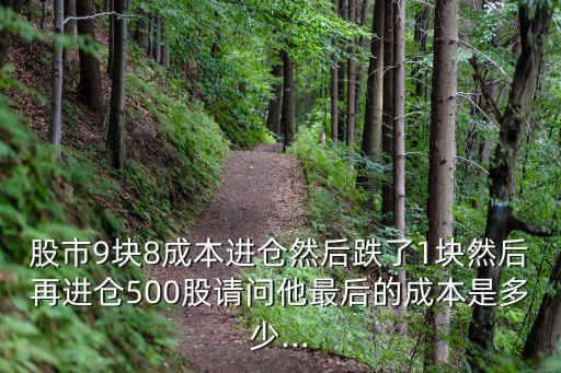 股市9塊8成本進(jìn)倉然后跌了1塊然后再進(jìn)倉500股請問他最后的成本是多少...