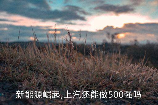 新能源崛起,上汽還能做500強(qiáng)嗎