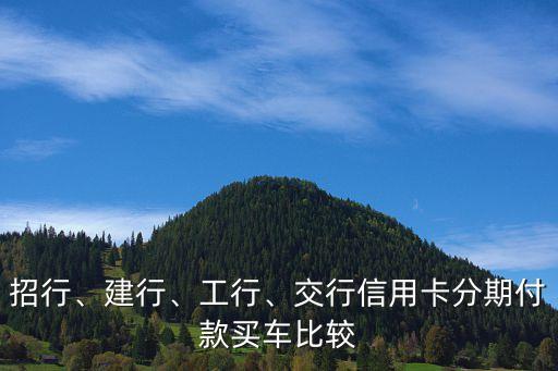 招行、建行、工行、交行信用卡分期付款買車比較