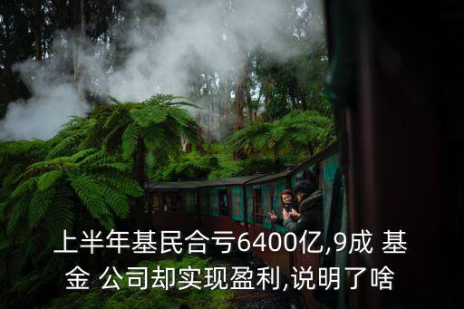 上半年基民合虧6400億,9成 基金 公司卻實現(xiàn)盈利,說明了啥