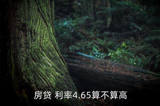  房貸 利率4.65算不算高