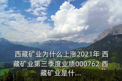  西藏礦業(yè)為什么上漲2021年 西藏礦業(yè)第三季度業(yè)績000762 西藏礦業(yè)是什...