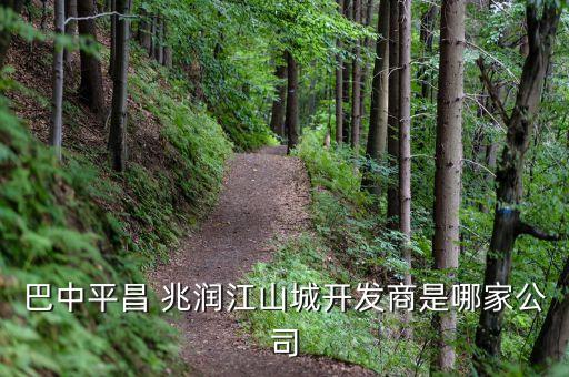 巴中平昌 兆潤江山城開發(fā)商是哪家公司