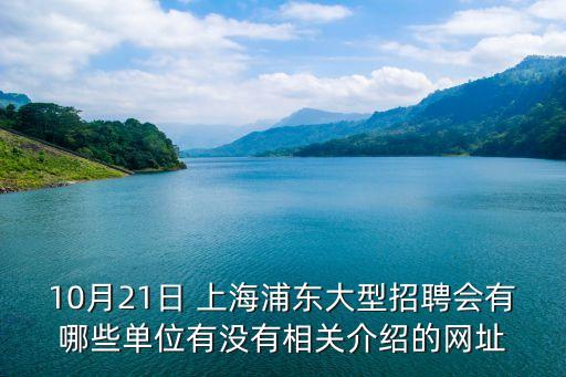 10月21日 上海浦東大型招聘會有哪些單位有沒有相關(guān)介紹的網(wǎng)址