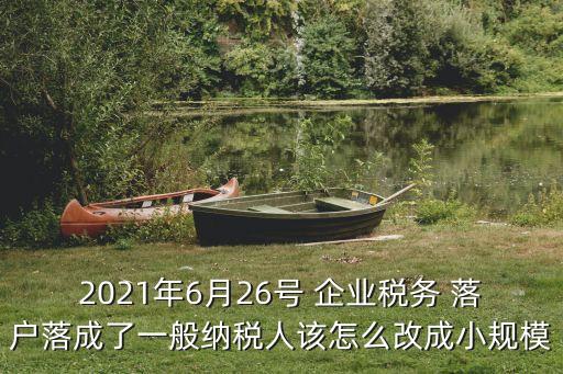 2021年6月26號(hào) 企業(yè)稅務(wù) 落戶落成了一般納稅人該怎么改成小規(guī)模