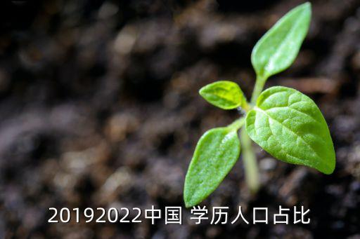 20192022中國 學歷人口占比