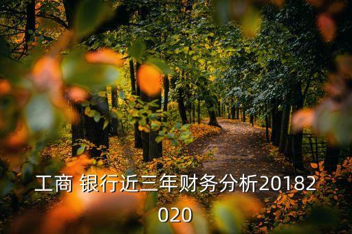 工商 銀行近三年財務(wù)分析20182020