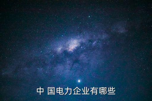 中 國電力企業(yè)有哪些