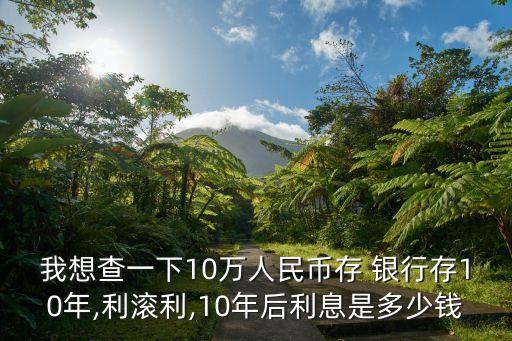 我想查一下10萬(wàn)人民幣存 銀行存10年,利滾利,10年后利息是多少錢(qián)