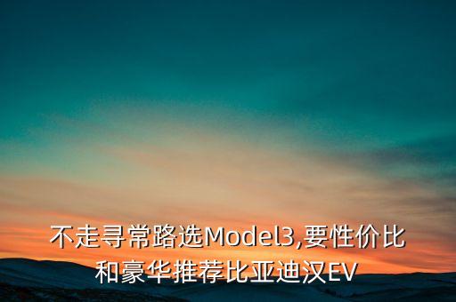 不走尋常路選Model3,要性價比和豪華推薦比亞迪漢EV