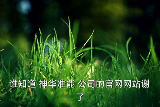 誰知道 神華準(zhǔn)能 公司的官網(wǎng)網(wǎng)站謝了