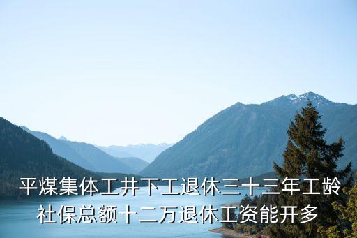  平煤集體工井下工退休三十三年工齡社?？傤~十二萬(wàn)退休工資能開多