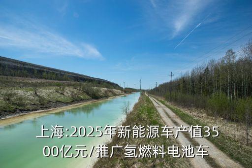  上海:2025年新能源車產(chǎn)值3500億元/推廣氫燃料電池車