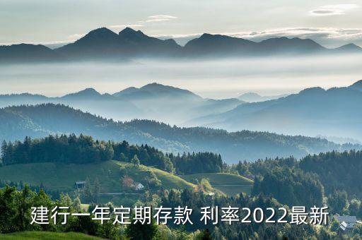 建行一年定期存款 利率2022最新