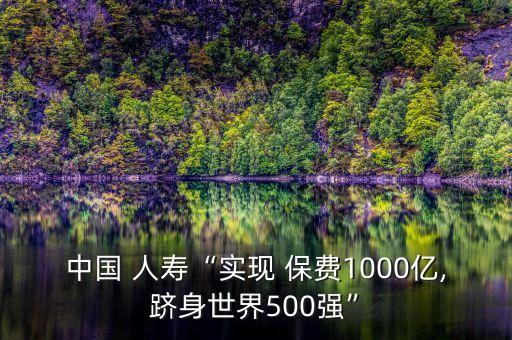 中國 人壽“實(shí)現(xiàn) 保費(fèi)1000億,躋身世界500強(qiáng)”