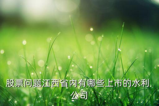 股票問題江西省內(nèi)有哪些上市的水利 公司