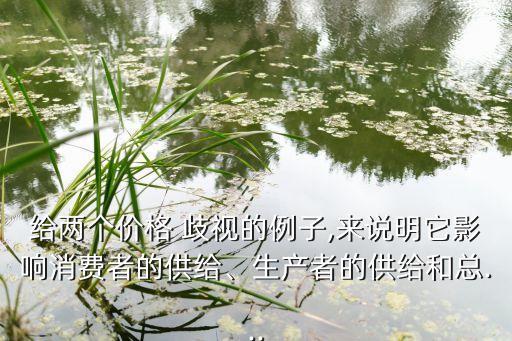 給兩個(gè)價(jià)格 歧視的例子,來(lái)說(shuō)明它影響消費(fèi)者的供給、生產(chǎn)者的供給和總...