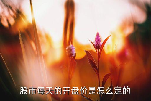 股市每天的開盤價(jià)是怎么定的