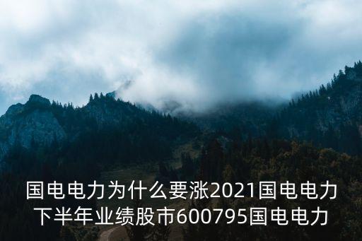 國(guó)電電力為什么要漲2021國(guó)電電力下半年業(yè)績(jī)股市600795國(guó)電電力