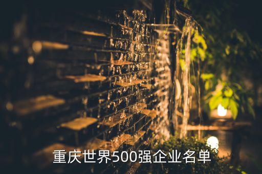  重慶世界500強(qiáng)企業(yè)名單