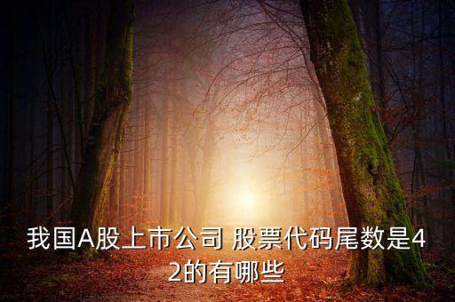 我國A股上市公司 股票代碼尾數(shù)是42的有哪些