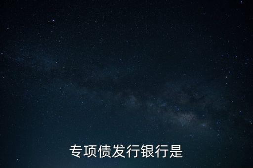 專項(xiàng)債發(fā)行銀行是