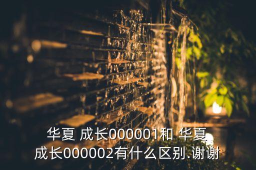  華夏 成長000001和 華夏 成長000002有什么區(qū)別.謝謝