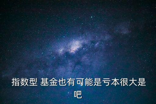  指數(shù)型 基金也有可能是虧本很大是吧