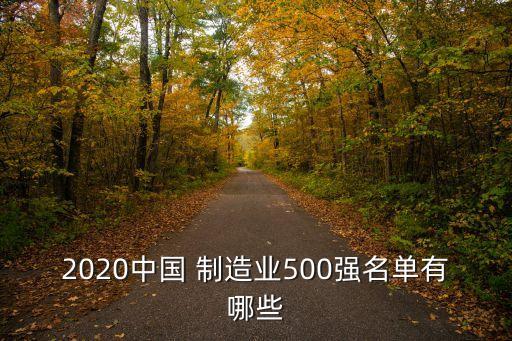 2020中國(guó) 制造業(yè)500強(qiáng)名單有哪些